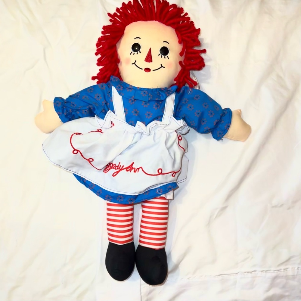 Classic Raggedy Anne Doll Rag Doll Plush Yarn Hair 16” Collectible Hasbro